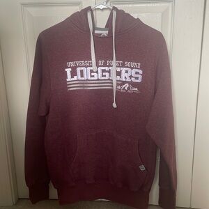 University of Puget Sound Sweatshirt/Hoodie Maroon Adult Medium